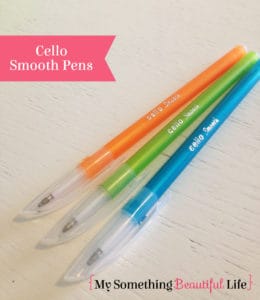 I love Cello pens! The are so smooth and super inexpensive! #mysomethingbeautifullife