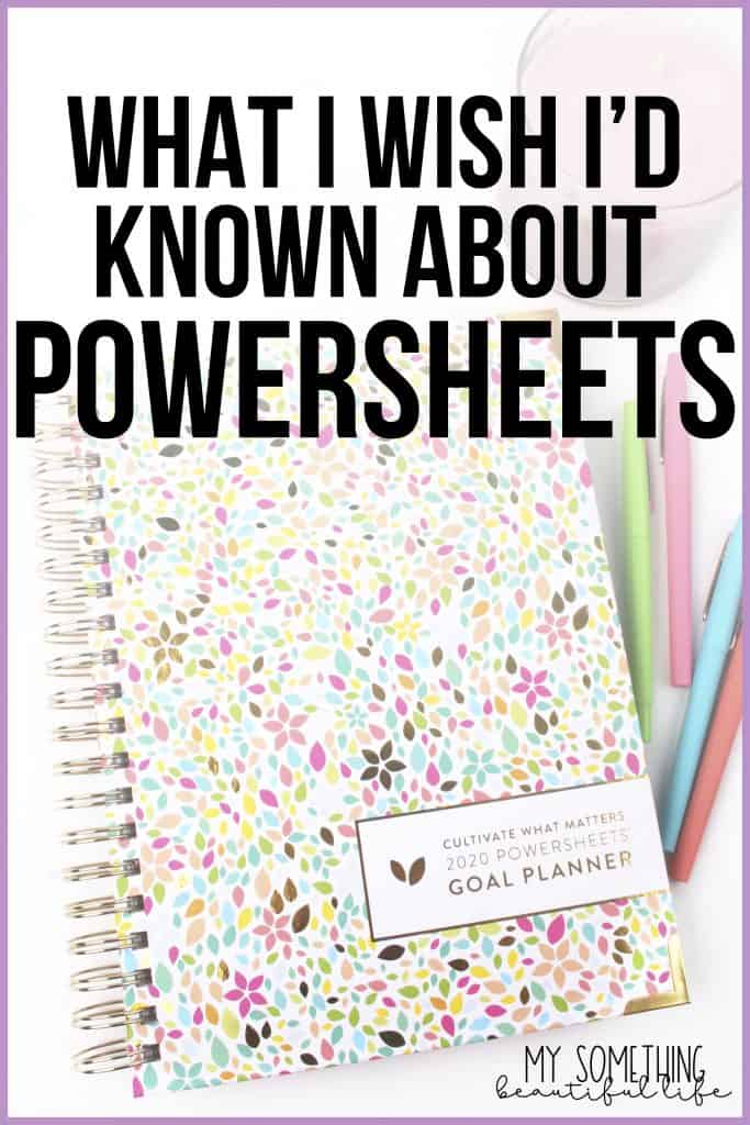 What I wish I'd known about Powersheet Goal Planner and how I'm setting my goals differently in 2021 #powersheets #goalplanner #cultivatewhatmatters