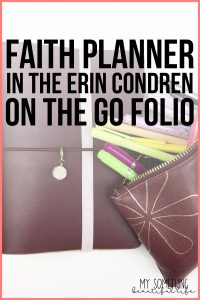 Using an Erin Condren On the Go Folio as my Faith Journal | Each Petite Journal is perfect for scripture study, prayer journal, and church notes. #erincondren #onthegofolio #faithplanner #journal