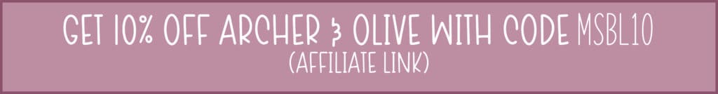 archer and olive discount code MSBL10 for 10% off
