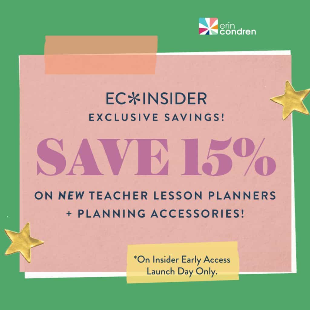 Save 15% on Teacher Lesson Planners and accessories on May 7th, 2024