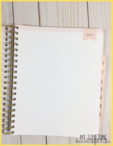 notes page in day designer