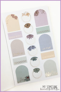 sheet of pastel colored planner stickers