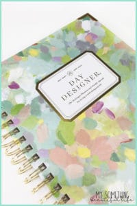 Day Designer Weekly Planner Cover with paint strokes